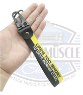 Life's too short to drive boring cards - Embroided Key Ring Key Chain