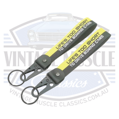 Life's too short to drive boring cards - Embroided Key Ring Key Chain