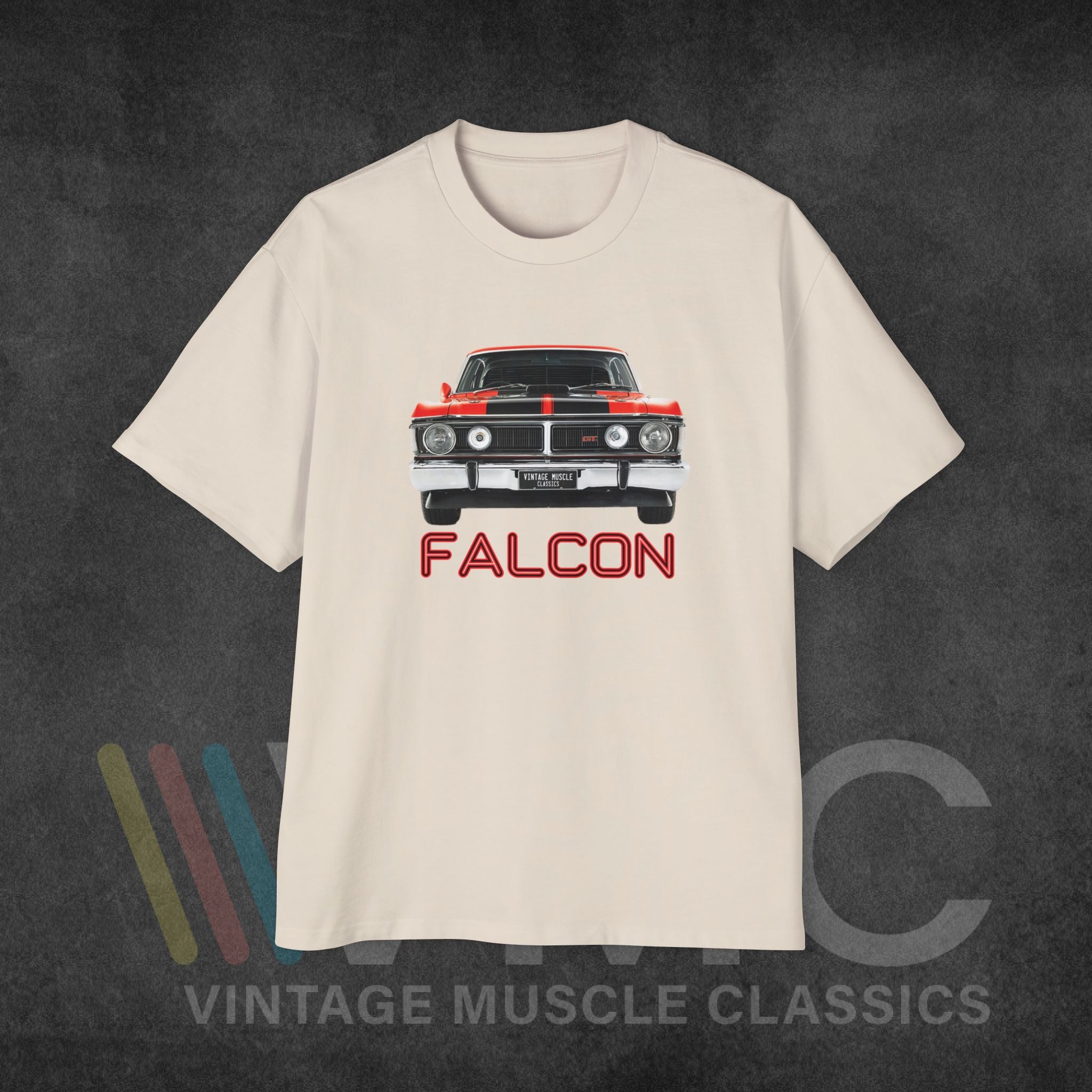 Falcon XY (Red) - Men's Heavy Oversized Tee