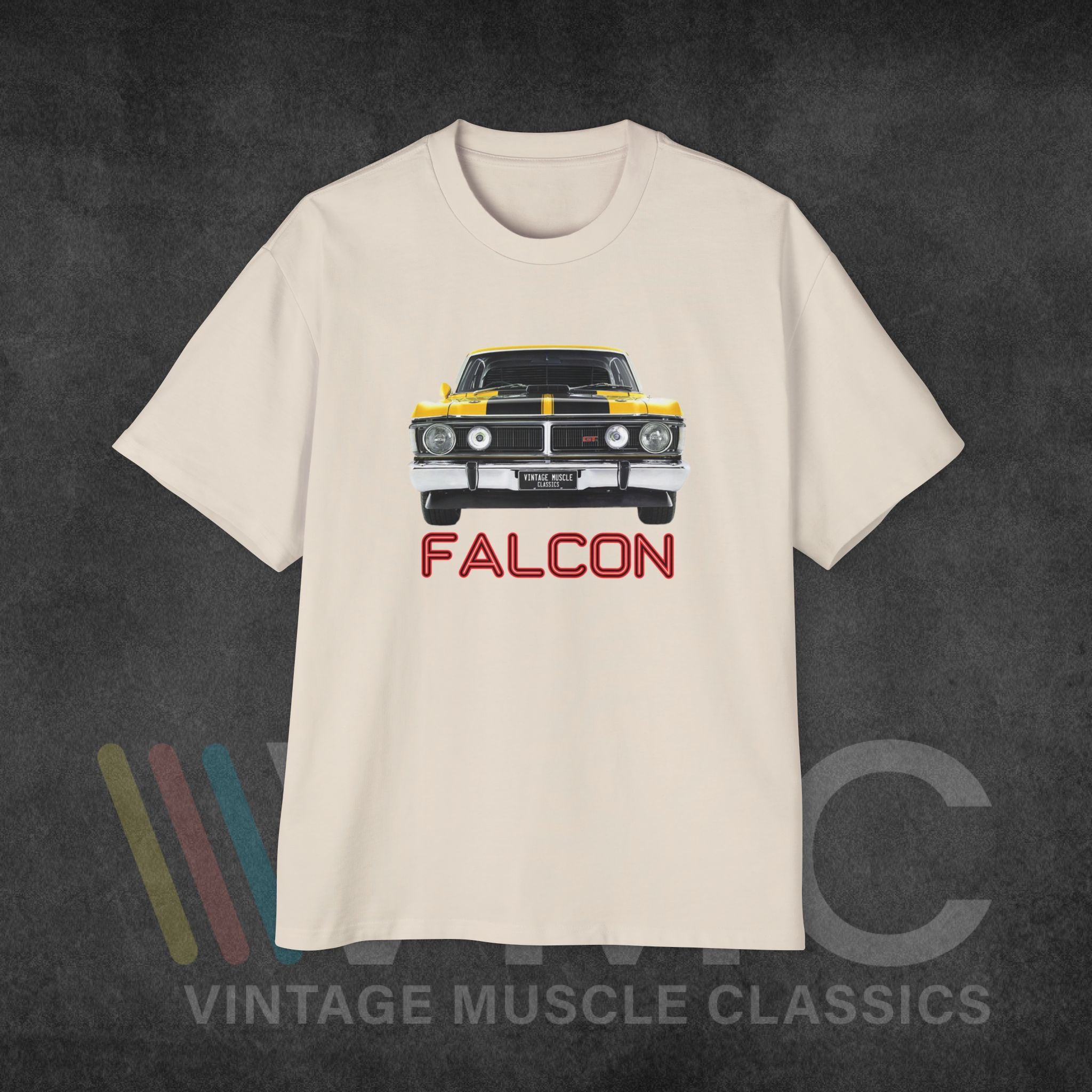 Falcon XY (Yellow) - Men's Heavy Oversized Tee