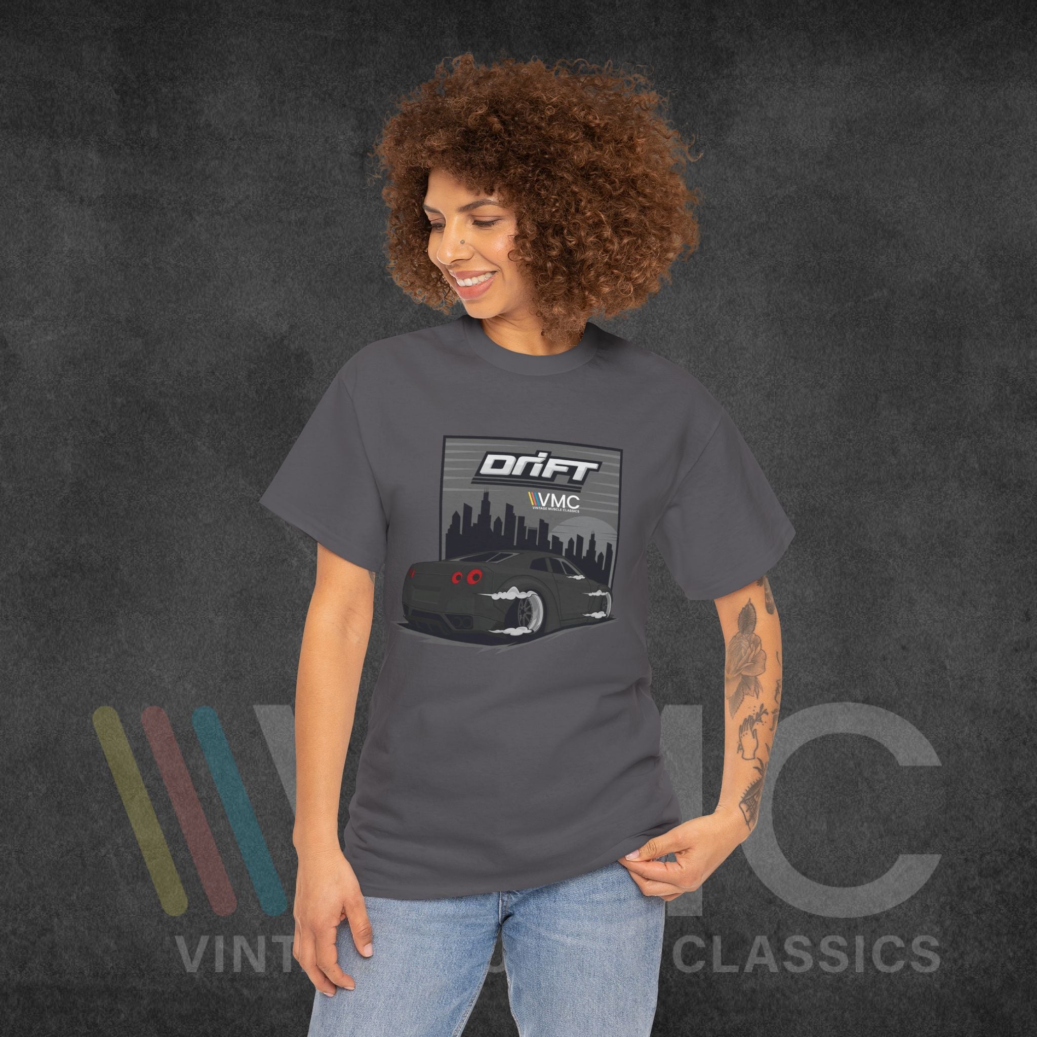 Skyline Drift - Unisex Heavy Cotton Tee