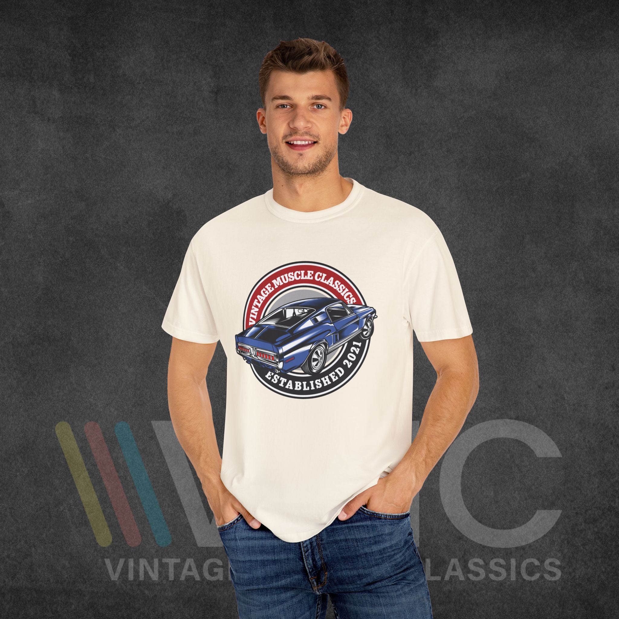 Vintage Muscle Classics - Unisex Garment-Dyed T-shirt