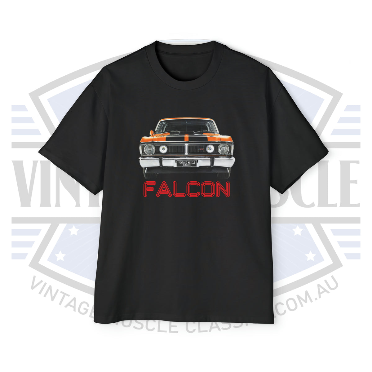 Falcon XY (Orange) - Men's Heavy Oversized Tee