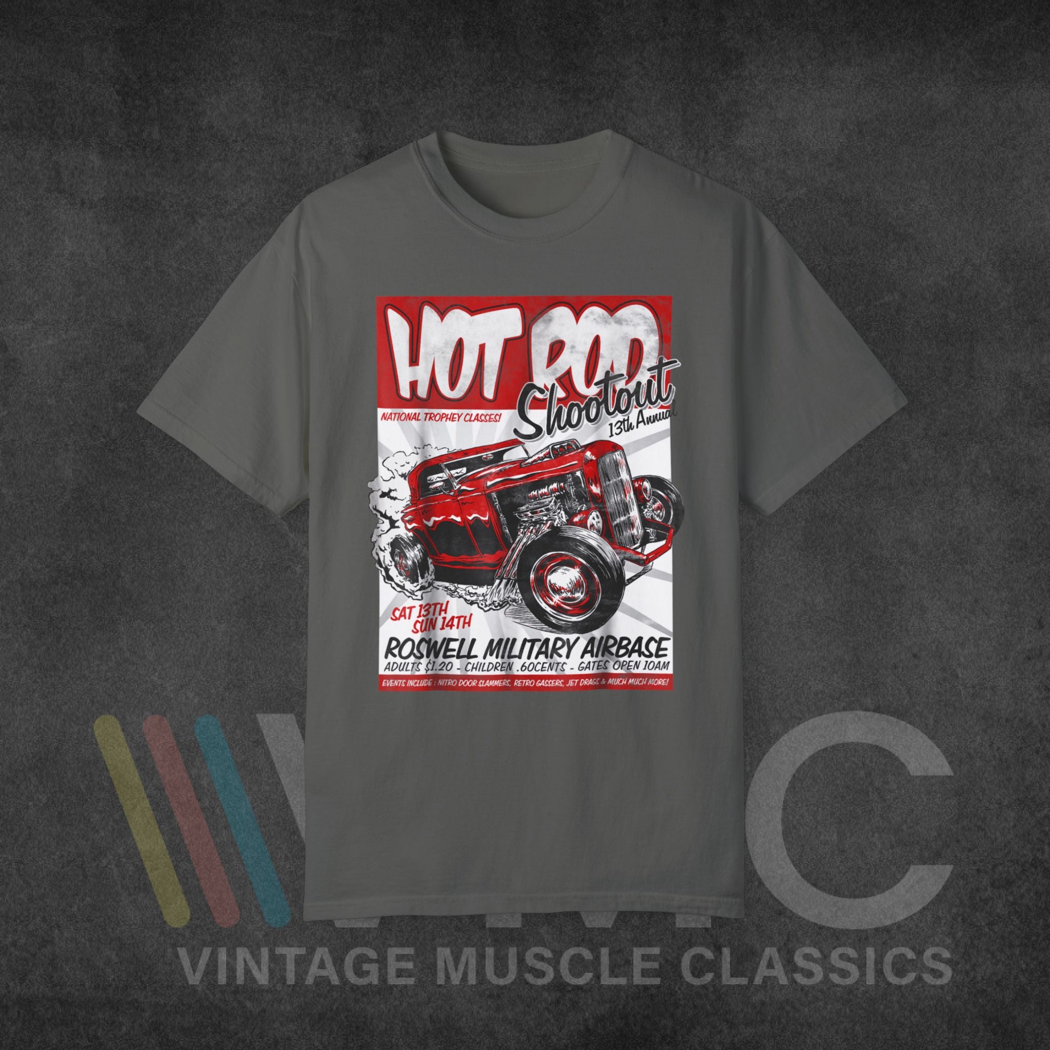 Hot Rod Shoot Out - Unisex Garment-Dyed T-shirt