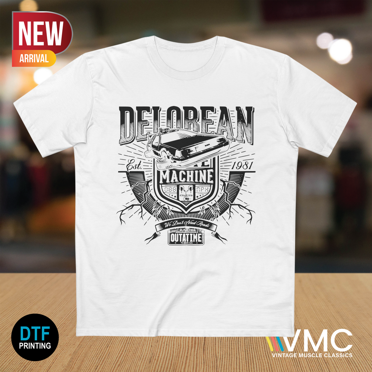 Delorean Back to the Future (AS Colour 500) T-Shirt