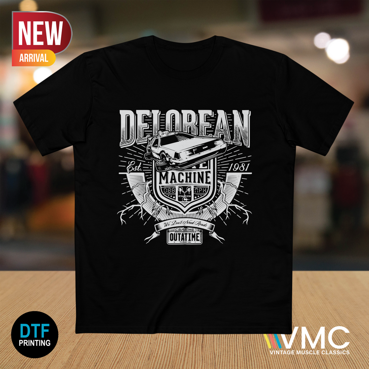 Delorean Back to the Future (AS Colour 500) T-Shirt